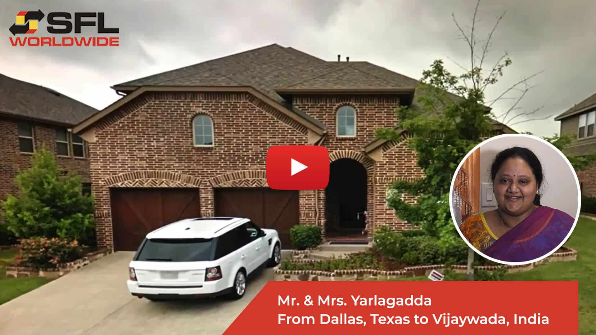 Mr. & Mrs. Yarlagadda testimonial - SFL Worldwide