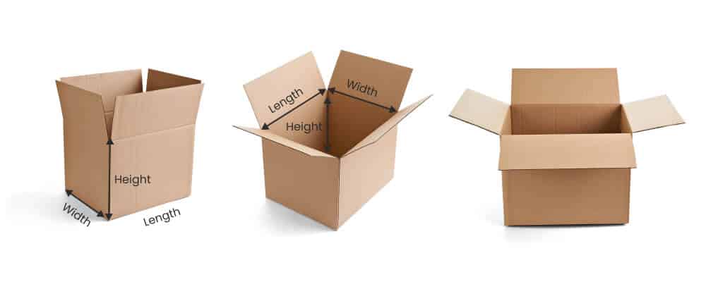Measuring a box for shipping