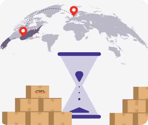 Shipping to Denmark map