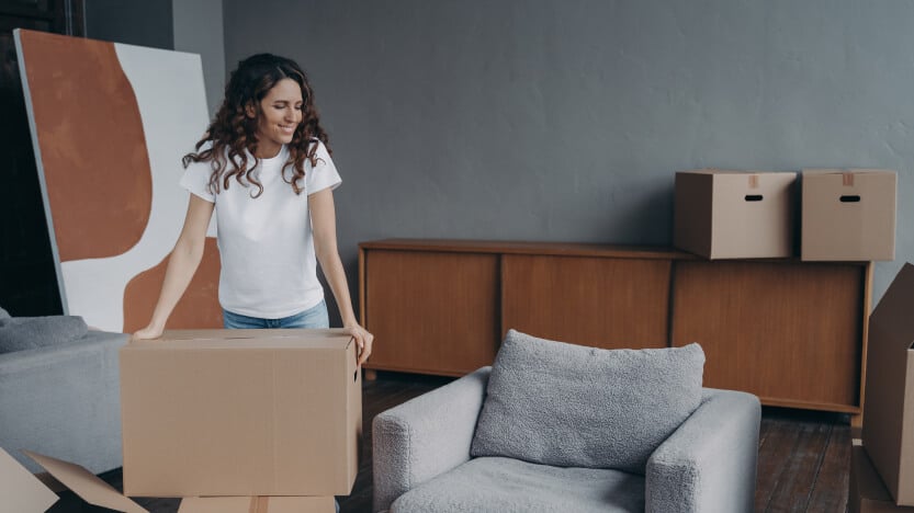 Woman Packing Box