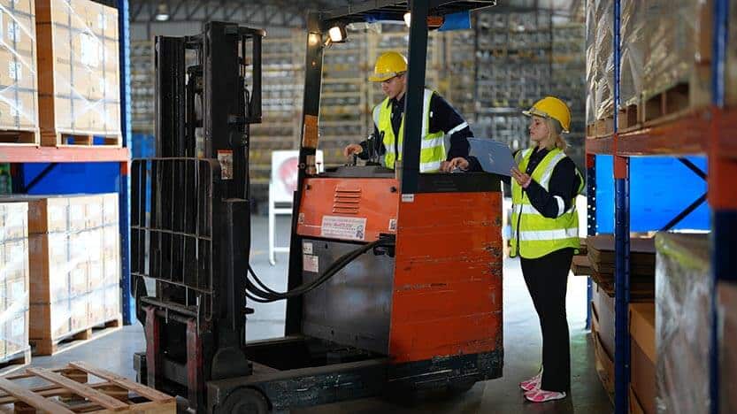 Orange Forklift